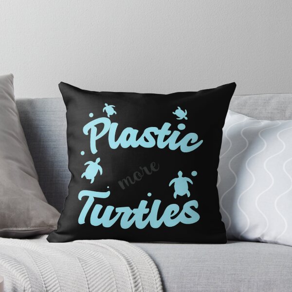Item preview, Less Plastic More Turtles Ocean Conservation Message designed and sold by JasminWoodward.