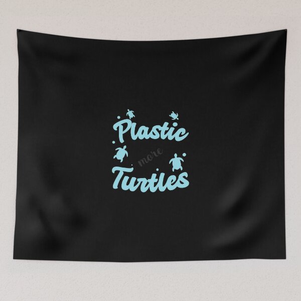 Item preview, Less Plastic More Turtles Ocean Conservation Message designed and sold by JasminWoodward.