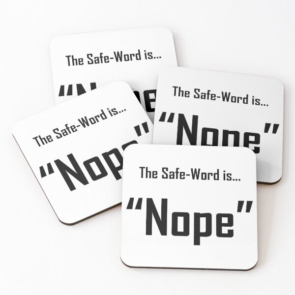 Item preview, Safe Words "Nope" - Black Lettering designed and sold by cousinbessie.