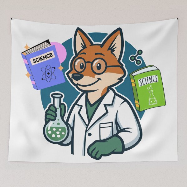 Item preview, Cute Fox Scientist Science Lab designed and sold by yuki-hana.