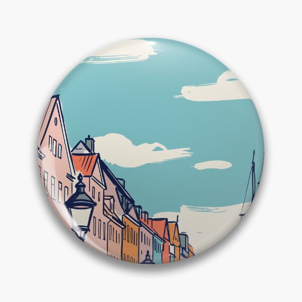 Item preview, Copenhagen Vintage Retro Denmark Travel designed and sold by RareDeerArt.