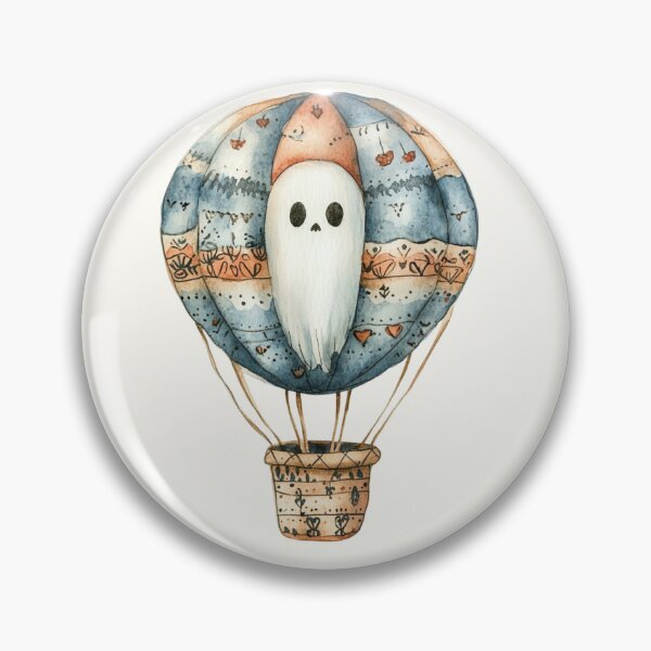 Artikelvorschau, Geist im Heißluftballon Vintage Aquarell Cottagecore entworfen und verkauft von NotasCreativa.