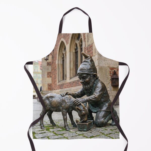 Item preview, Wroclaw Gnome With Goat – Bronze Garden Gnome Folk Art designed and sold by Purrfecta.