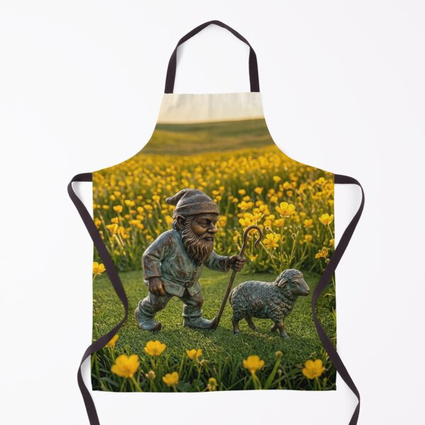 Item preview, Wroclaw Gnome With Sheep – Bronze Garden Gnome Folk Art designed and sold by Purrfecta.