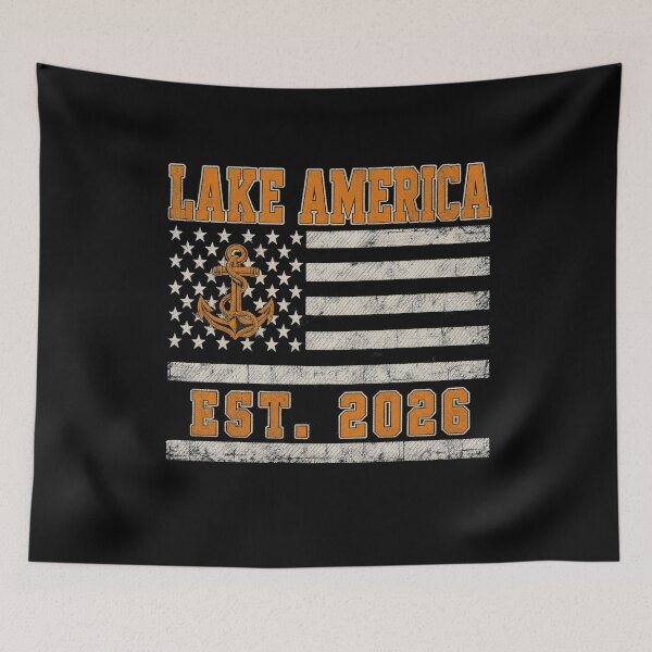 Item preview, Lake America Est 2026 Nautical Anchor US Flag Vintage designed and sold by GiftsProShop.