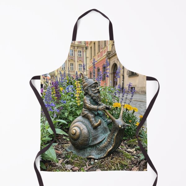 Item preview, Wroclaw Gnome With Snail – Bronze Garden Gnome Folk Art designed and sold by Purrfecta.