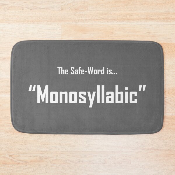 Item preview, SafeWords "Monosyllabic" - White Lettering designed and sold by cousinbessie.