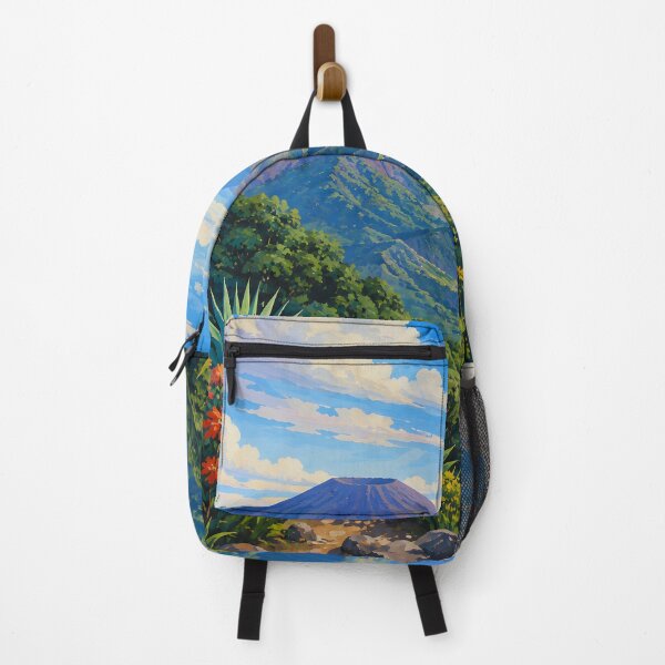 Item preview, Tropical Volcano Crater Lake Mountain Landscape designed and sold by GutyzDesignsES.