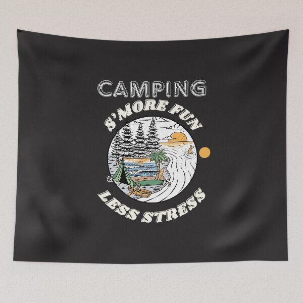 Item preview, Camping S’more Fun Less Stress – Outdoor Tent & Campfire Design designed and sold by TetelestaiWeave.