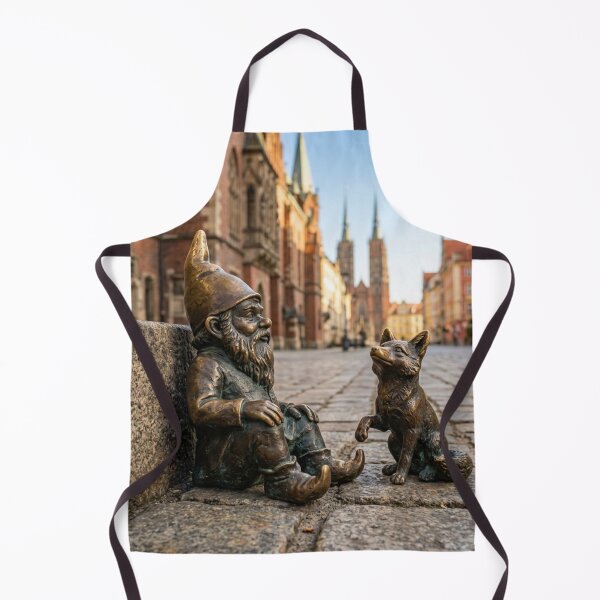 Item preview, Wroclaw Gnome With Fox – Bronze Garden Gnome Folk Art designed and sold by Purrfecta.