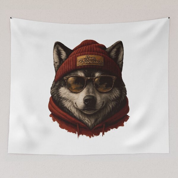 Item preview, Cool Wolf City Style Beanie Sunglasses designed and sold by SolimanPav.
