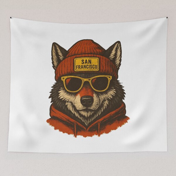 Item preview, Urban Wolf Retro Beanie Sunglasses designed and sold by AdlynCainion19.