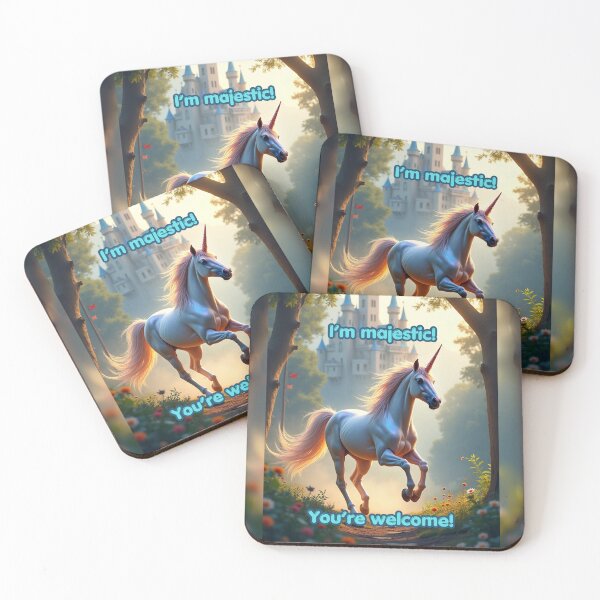 Item preview, Majestic Unicorn in Enchanted Forest Castle designed and sold by TetelestaiWeave.