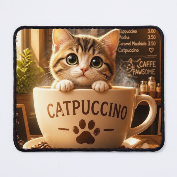 Item preview, Catpuccino - Cute Coffee Cat Espresso designed and sold by SALVO180674.