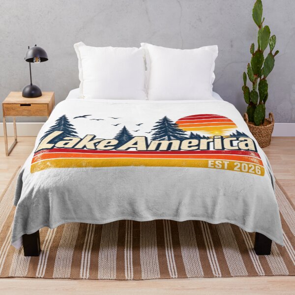 Item preview, Lake America Vintage Sunset Men Women designed and sold by first-shirt ⭐ ⭐ ⭐ ⭐ ⭐.