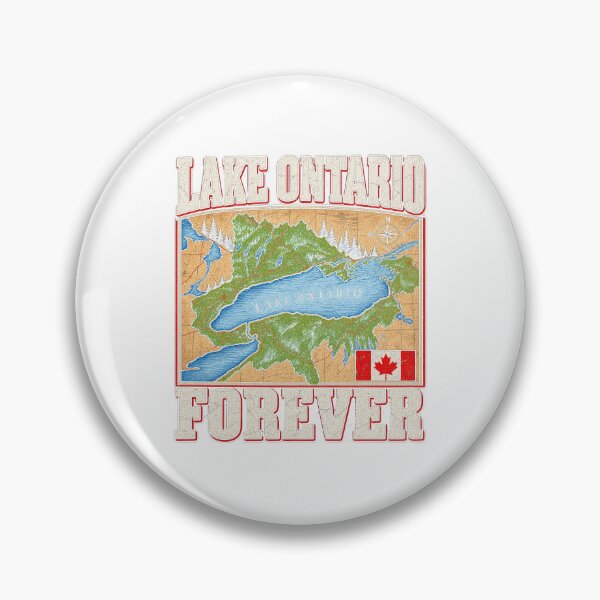 Item preview, Lake Ontario Forever Vintage Map Canada Flag Retro designed and sold by YasuoShop.