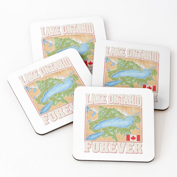 Item preview, Lake Ontario Forever Vintage Map Canada Flag Retro designed and sold by YasuoShop.