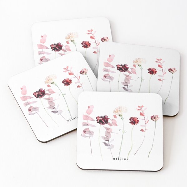 Item preview, Pink Peonies & Eucalyptus Botanical Border - Cottagecore Pressed Flowers designed and sold by ORIGINS LINES.