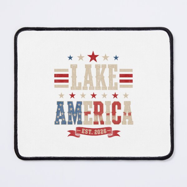 Item preview, Lake America Est 2026 Vintage Patriotic US Flag Stars designed and sold by YasuoShop.