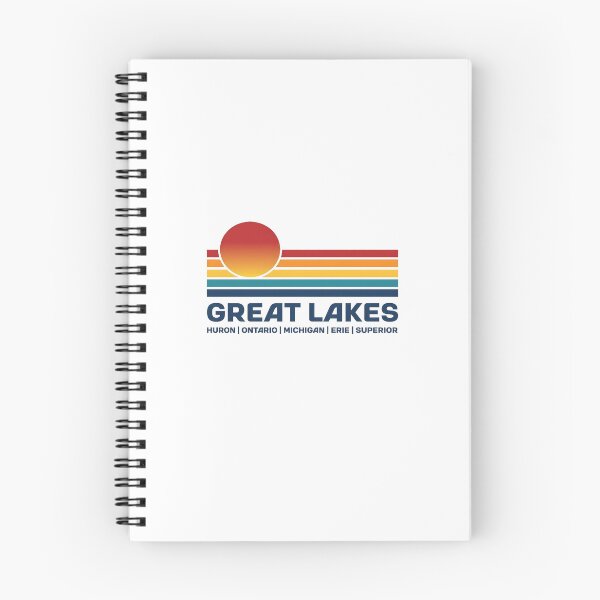 Item preview, Great Lakes Retro Sunset Vintage Lake Michigan Huron Ontario Graphic designed and sold by AnanamorphArter.