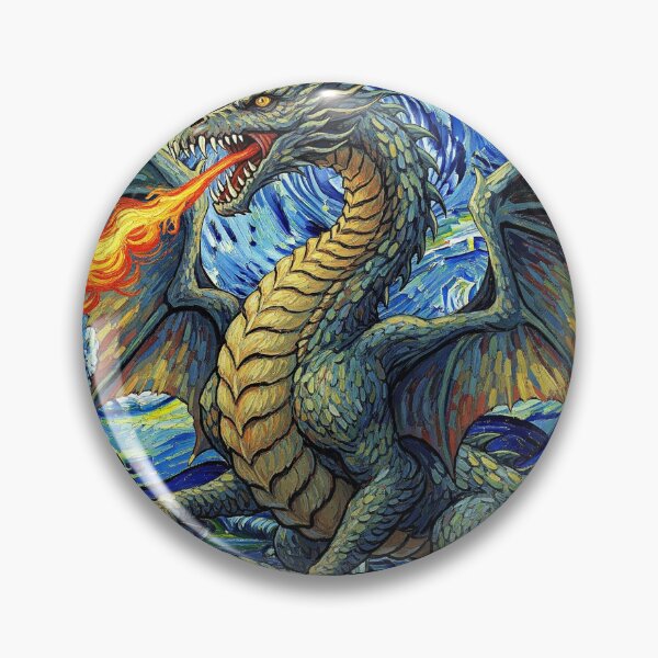 Item preview, Fire-Breathing Dragon Under Starry Skies designed and sold by Adrplatinium.