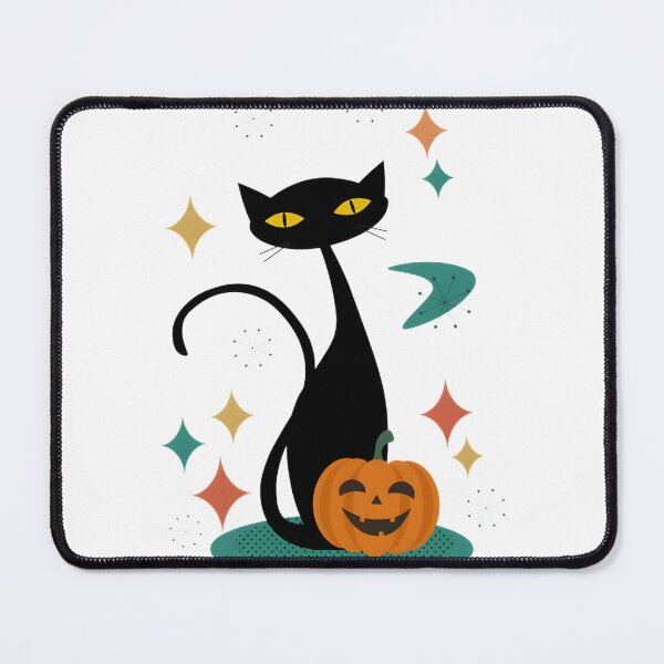 Item preview, Mid Century Modern Black Cat Retro Vintage 1950S Atomic Art Minimalist Feline Illustration | Limited Edition designed and sold by Assasinatorczar.