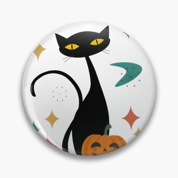 Item preview, Mid Century Modern Black Cat Retro Vintage 1950S Atomic Art Minimalist Feline Illustration | Limited Edition designed and sold by Assasinatorczar.
