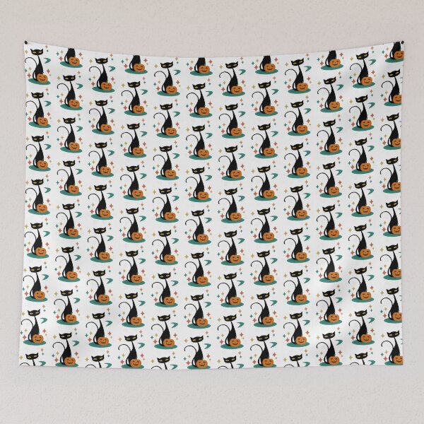 Item preview, Mid Century Modern Black Cat Retro Vintage 1950S Atomic Art Minimalist Feline Illustration | Limited Edition designed and sold by Assasinatorczar.