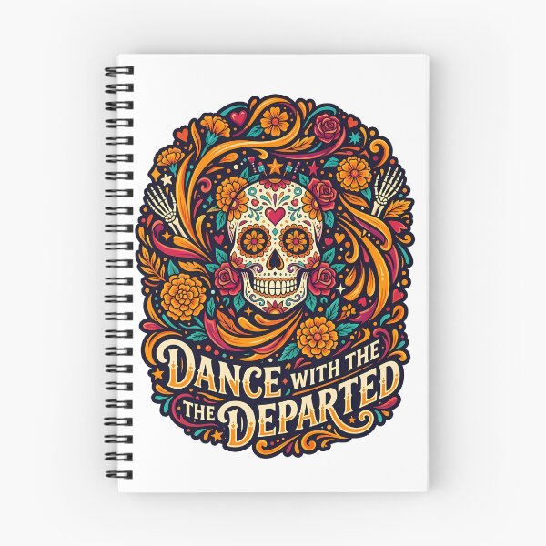 Item preview, Dance With The Departed Dia De Los Muertos Skull - Day of the Dead - Psychedelic Skull designed and sold by VibranPalette.