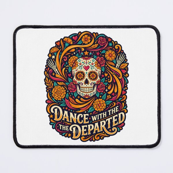 Item preview, Dance With The Departed Dia De Los Muertos Skull - Day of the Dead - Psychedelic Skull designed and sold by VibranPalette.