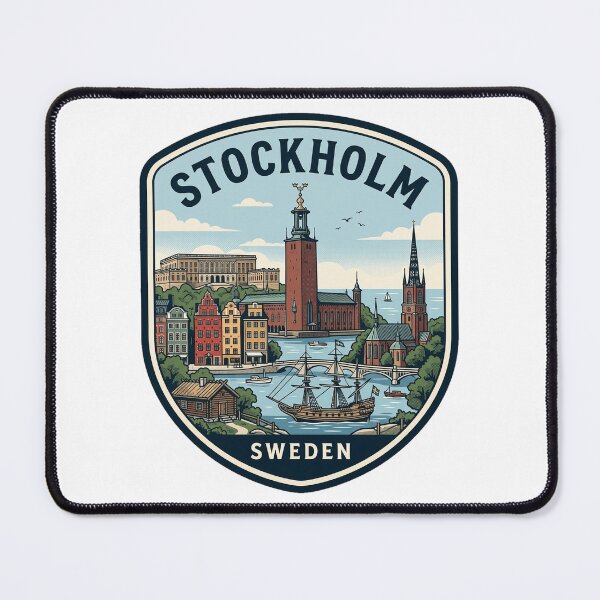 Item preview, Vintage Stockholm Sweden Travel Badge designed and sold by k3rstman1.