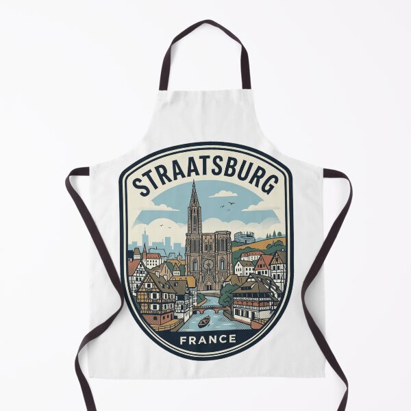 Item preview, Vintage Strasbourg France Travel Badge City Skyline designed and sold by k3rstman1.