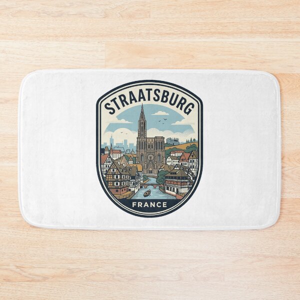 Item preview, Vintage Strasbourg France Travel Badge City Skyline designed and sold by k3rstman1.
