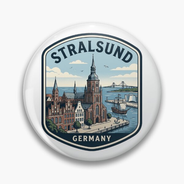 Item preview, Stralsund Germany Vintage Travel Badge designed and sold by k3rstman1.