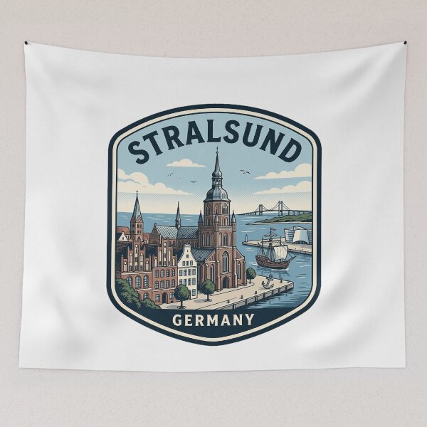 Item preview, Stralsund Germany Vintage Travel Badge designed and sold by k3rstman1.
