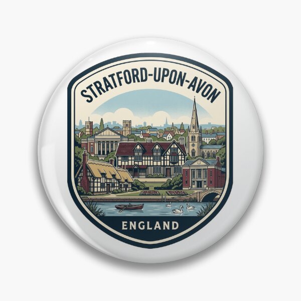 Item preview, Stratford-upon-Avon England Vintage Travel Badge designed and sold by k3rstman1.