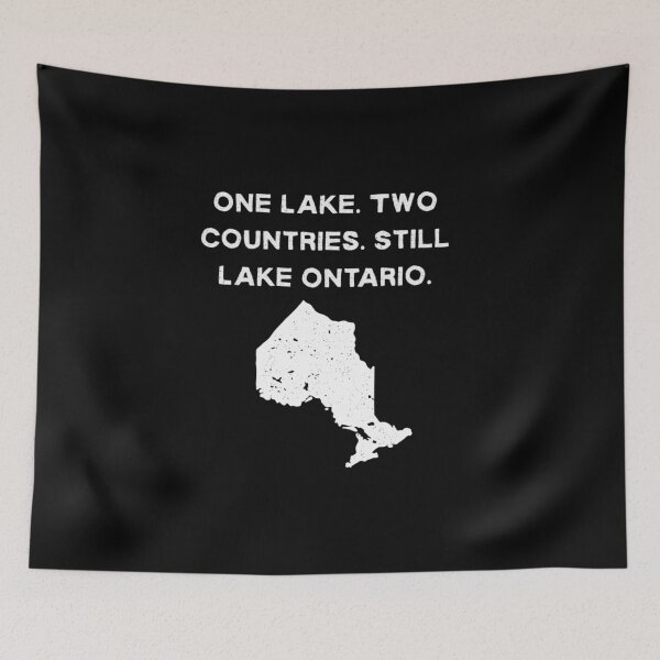 Item preview, Lake Ontario One Lake Two Countries Vintage Map designed and sold by Abigaildixon92.