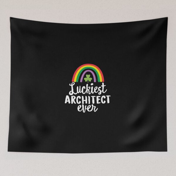 Item preview, Luckiest Architect Ever Rainbow Shamrock designed and sold by SantinoRasmu.