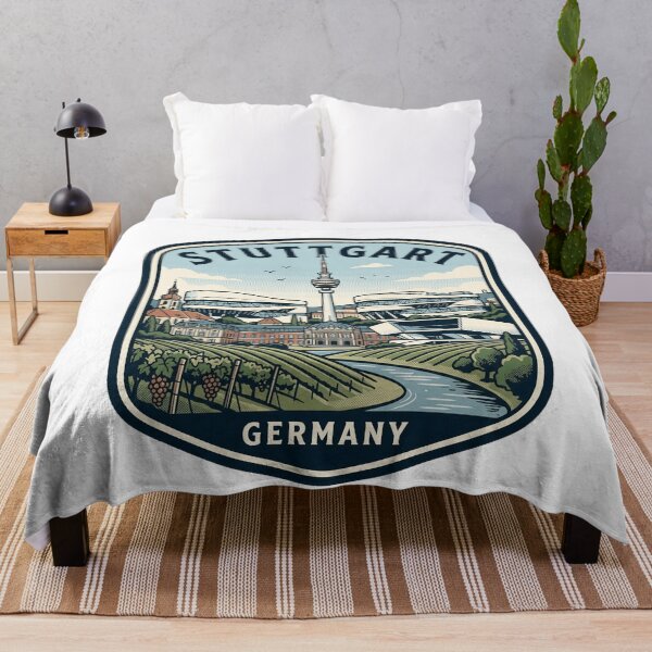 Item preview, Emblema de viaje del horizonte de Stuttgart, Alemania, de estilo vintage designed and sold by k3rstman1.