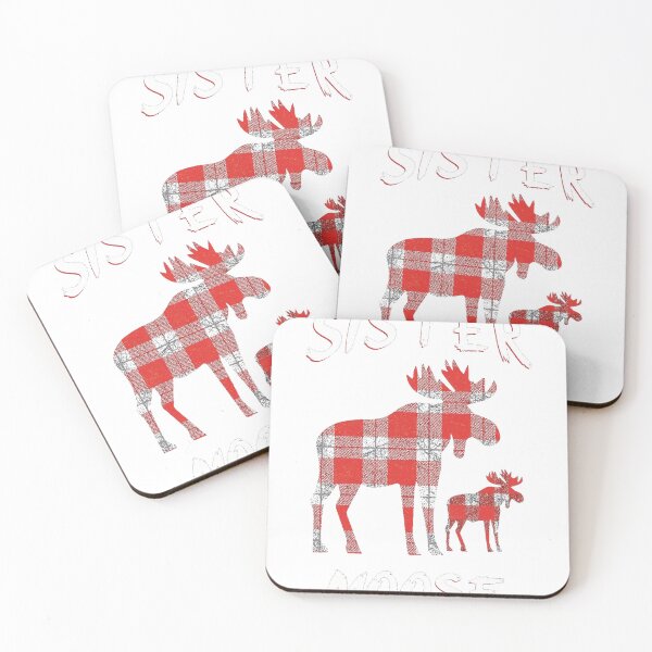 Item preview, Sister Moose Buffalo Plaid Moose Family designed and sold by lht6474.