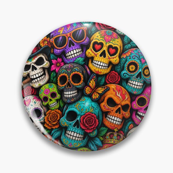 Item preview, Vibrant Día de los Muertos Sugar Skull Collection designed and sold by JatCreative.