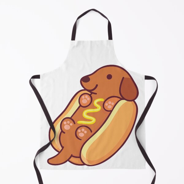 Item preview, Cute Kawaii Dachshund Wiener Dog Hotdog Funny Food Art designed and sold by CLUB SODA KID DESIGNS.