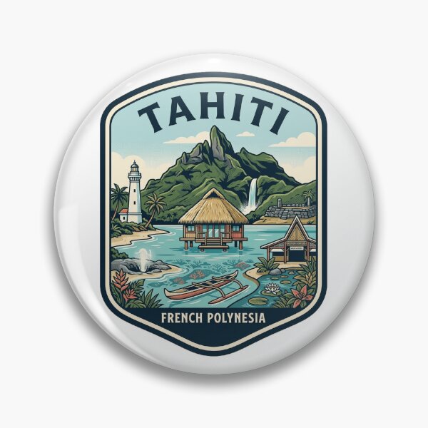 Item preview, Tahiti French Polynesia Vintage Travel Sticker designed and sold by k3rstman1.