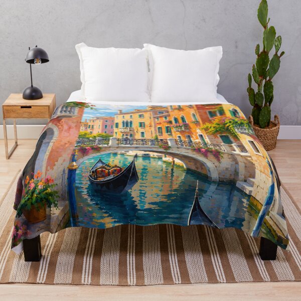 Item preview, Romantic Venice Canal with Gondolas and Colorful Italian Architecture designed and sold by GutyzDesignsES.