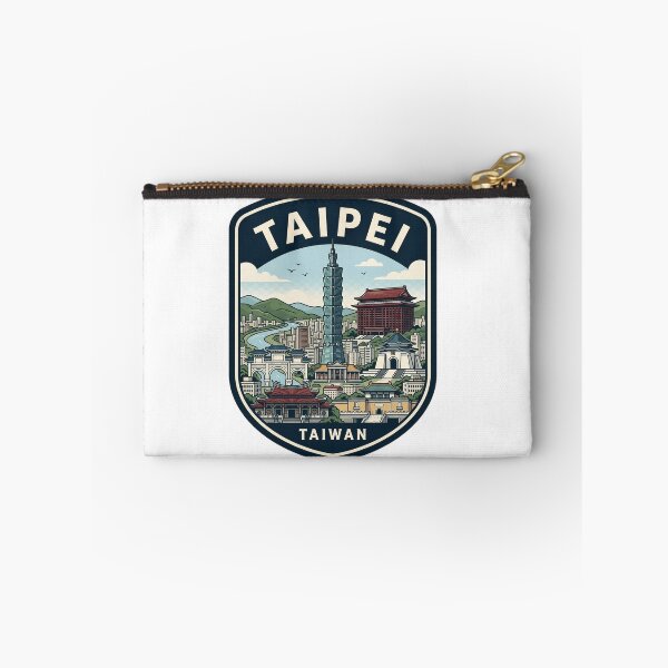 Item preview, Taipei Taiwan Skyline Vintage Travel Badge designed and sold by k3rstman1.