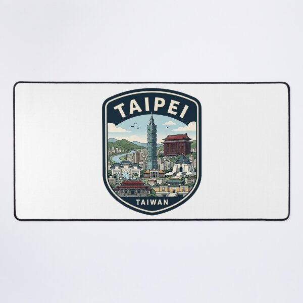 Item preview, Taipei Taiwan Skyline Vintage Travel Badge designed and sold by k3rstman1.