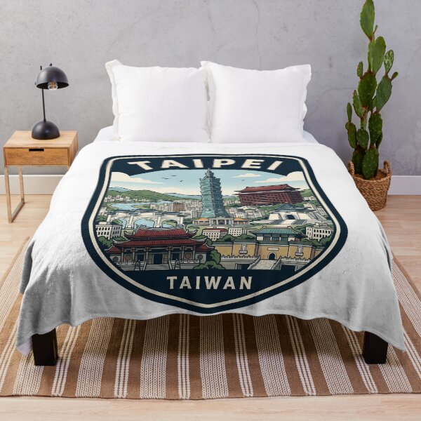 Item preview, Taipei Taiwan Skyline Vintage Travel Badge designed and sold by k3rstman1.