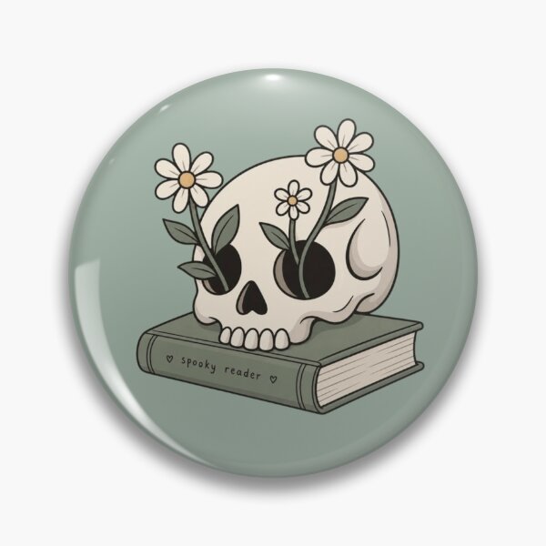 Item preview, Spooky Reader Floral Skull designed and sold by wingoo22.