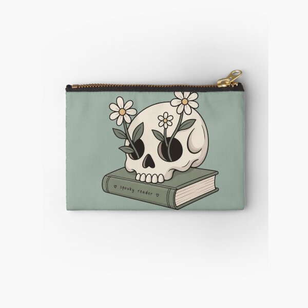 Item preview, Spooky Reader Floral Skull designed and sold by wingoo22.