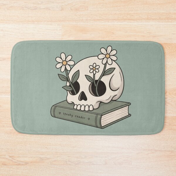 Item preview, Spooky Reader Floral Skull designed and sold by wingoo22.